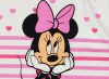 Disney Minnie hosszú ujjú| elöl patentos lányka rugdalózó csíkos| szíves