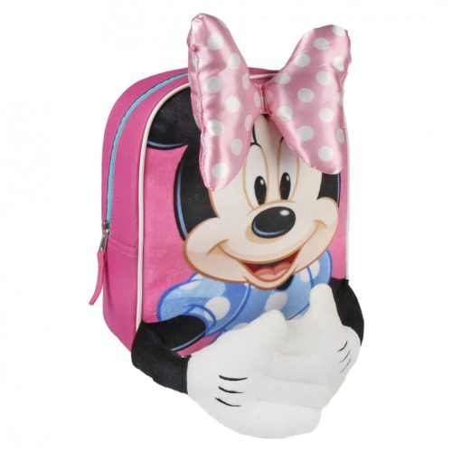 Disney Minnie plüss mintás hátizsák masnival, keze