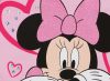 Disney Minnie mintás lány 2 részes nyári szett, 74-es méret, rózsaszín felső, kék nadrág