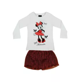 Disney Minnie 2 részes hosszú ujjú póló/szoknya sz