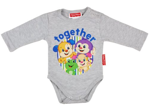 Fisher-Price hosszú ujjú kombidressz szürke