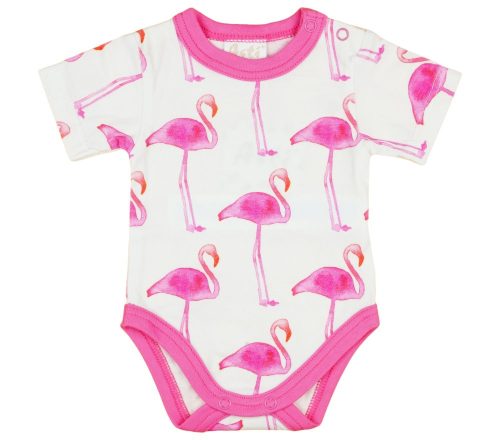 Flamingó mintás lány gyerek body (kombidressz) mintás