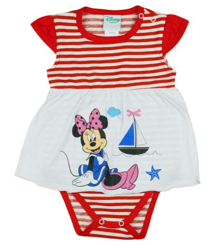 Disney Minnie tengerész stílusú baba body rávarrt szoknyrésszel fehér