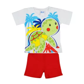 Kisfiú Teknős mintás 2 részes nyári szett