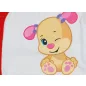 Fisher-Price rövid ujjú elől patentos baba body fehér