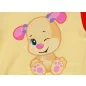   Fisher-Price Kutyushugi mintás baba body (kombidressz) sárga