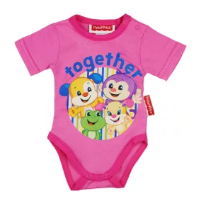 Fisher Price rövid ujjú baba body pink