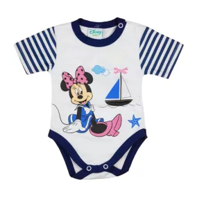   Disney Minnie csíkos tengerész stílusú baba body (kombidressz) fehér