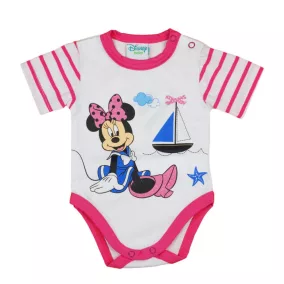 Disney Minnie csíkos baba body (kombidressz) fehér