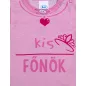 Kis főnök feliratos rövid ujjú baba body