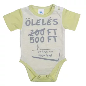 Rövid ujjú feliratos baba body