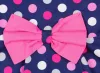Pöttyös kislány ruha pink masnival