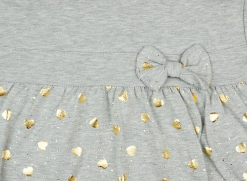 Kislány alkalmi arany szív mintás ruha (TUR)