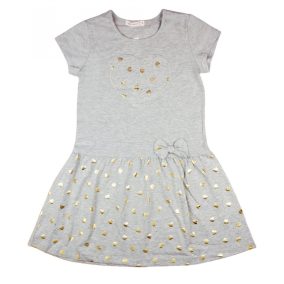 Kislány alkalmi arany szív mintás ruha (TUR)