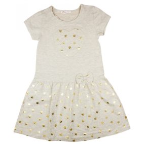 Kislány alkalmi arany szív mintás ruha (TUR)