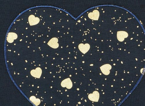 Kislány alkalmi arany szív mintás ruha (TUR)