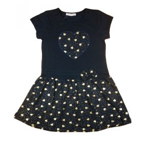 Kislány alkalmi arany szív mintás ruha (TUR)