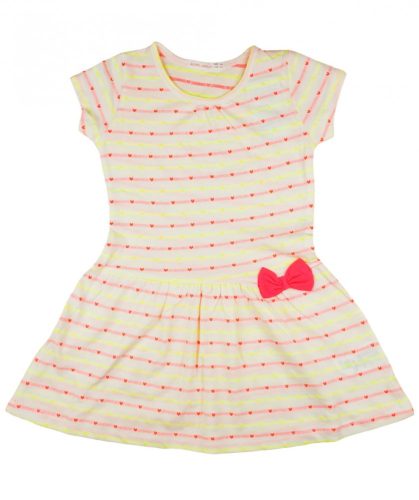 Kislány nyári ruha apró neon szívekkel (TUR)