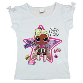 LOL fehér kislány rövid ujjú póló