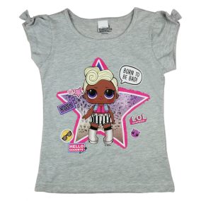 LOL szürke melír| kislány rövid ujjú póló