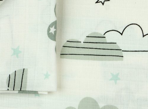 Tetra textil baba kifogó 150x150 cm - felhős