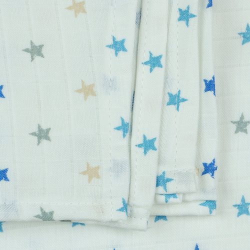 Csillag mintás textil-tetra kifogó-törölköző 150x150cm