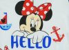 Disney Minnie tengerész stílusú rövid ujjú body fehér
