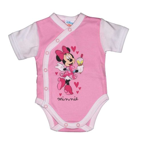 Disney Minnie rövid ujjú elöl patentos baba body