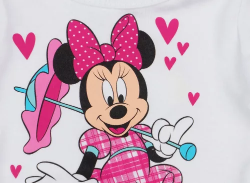 Disney Minnie hosszú ujjú body fehér