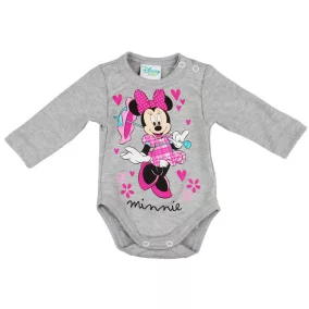 Disney Minnie hosszú ujjú body szürke
