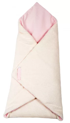 Rózsaszín pöttyös 2in1 pólya és takaró