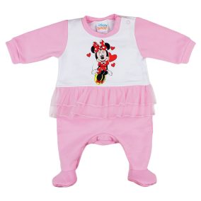  Disney Minnie tüllös| szívecskés| belül bolyhos rugdalózó