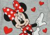 Disney Minnie szívecskés hosszú ujjú baba body szürke