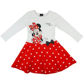 Disney Minnie pöttyös hosszú ujjú lányka ruha