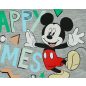   Disney Mickey Happy times hosszú ujjú belül bolyhos rugdalózó
