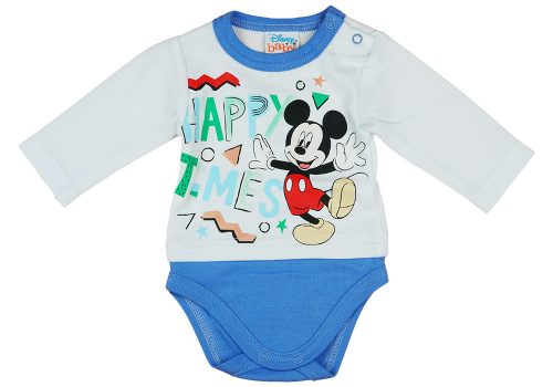 Disney Mickey "Happy times" hosszú ujjú baba body