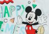 Disney Mickey "Happy times" hosszú ujjú baba body fehér