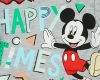 Disney Mickey "Happy times" hosszú ujjú baba body szürke