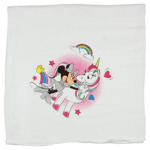 Disney Minnie és unikornis textil pelenka 70x70cm