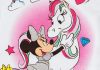 Disney Minnie és unikornis hosszú ujjú baba body fehér