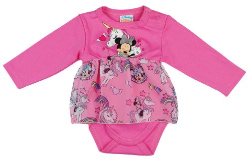 Disney Minnie és unikornis szoknyás baba body pink