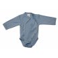 Egyszínű, hosszú ujjú elöl patentos baba body