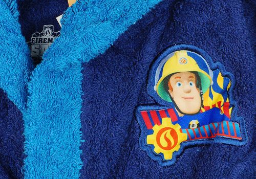 Sam a tűzoltó kapucnis frottír köntös