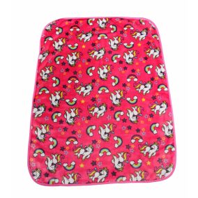 Unikornis mintás wellsoft babatakaró 70x90 cm