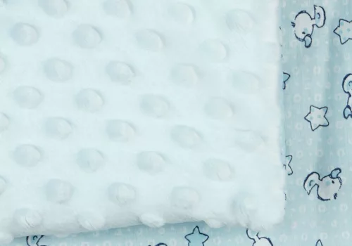 Mintás wellsoft béléses pamut babatakaró (75x100cm)