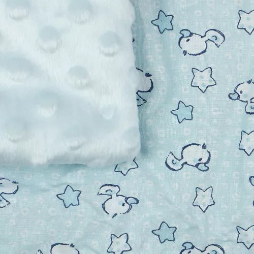 Mintás wellsoft béléses pamut babatakaró (75x75cm)