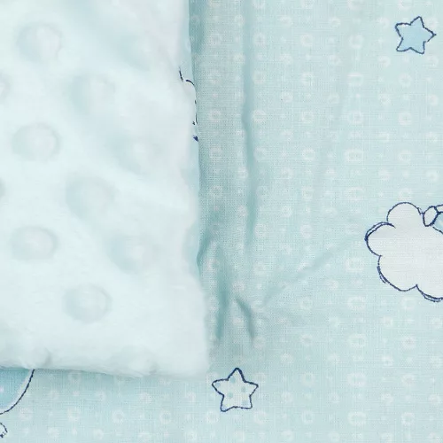 Mintás wellsoft béléses pamut babatakaró (75x75cm)