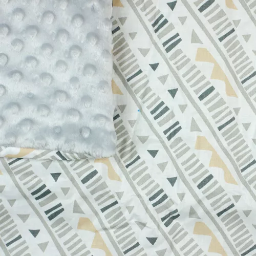 Mintás wellsoft béléses pamut babatakaró (75x75cm)