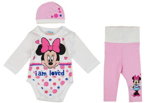 Disney Minnie "I am loved" feliratos 3 részes baba szett