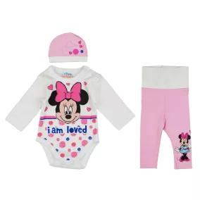   Disney Minnie "I am loved" feliratos 3 részes baba szett